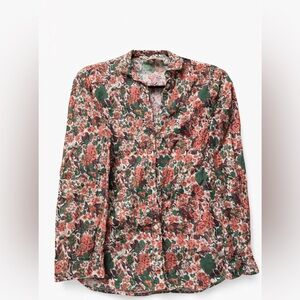 Sezane Floral Button-Up Shirt